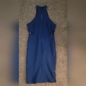 ☆•WOMEMS SOLEMIO Los Angeles Navy Blue mini Dress Size:Large •☆